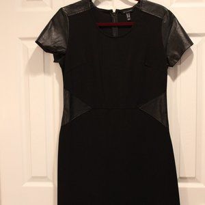 NWOT - H by Halston, leather dress, size 8